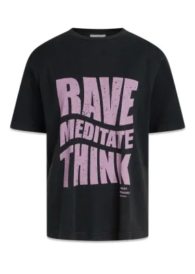 Washed Jersey Dassel Tee - Black/Cotton Candy