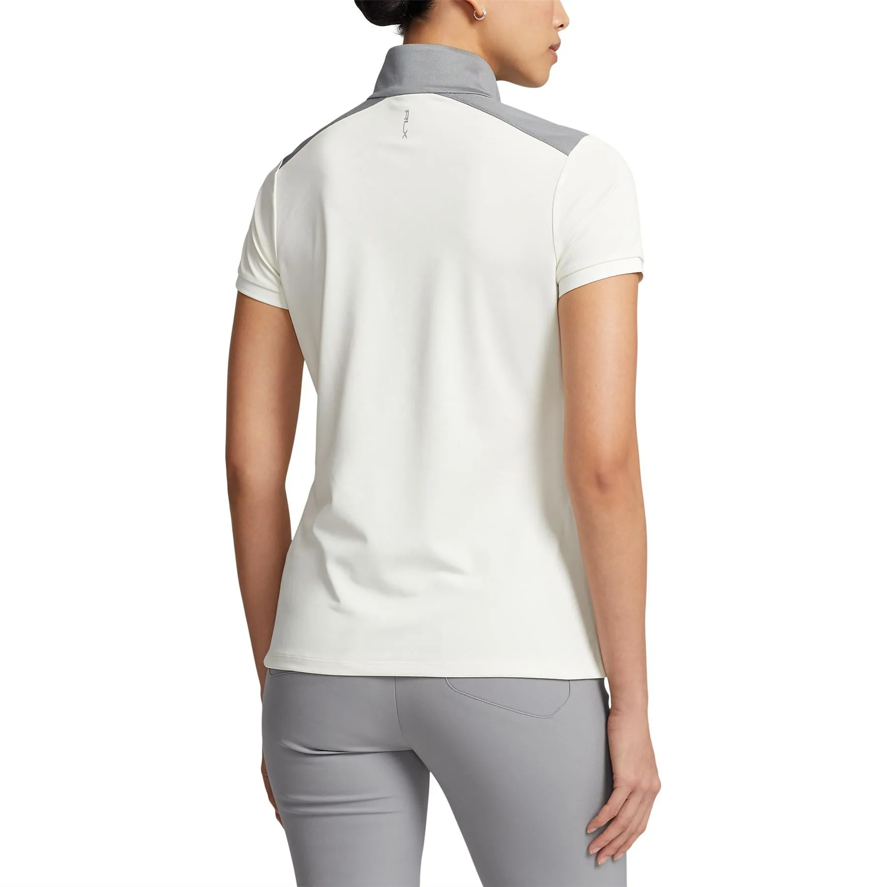 Womens Air Tech Pique Quarter Zip Polo Chic Cream/Peak Grey - AW23
