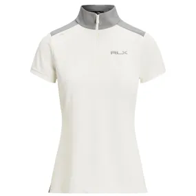 Womens Air Tech Pique Quarter Zip Polo Chic Cream/Peak Grey - AW23