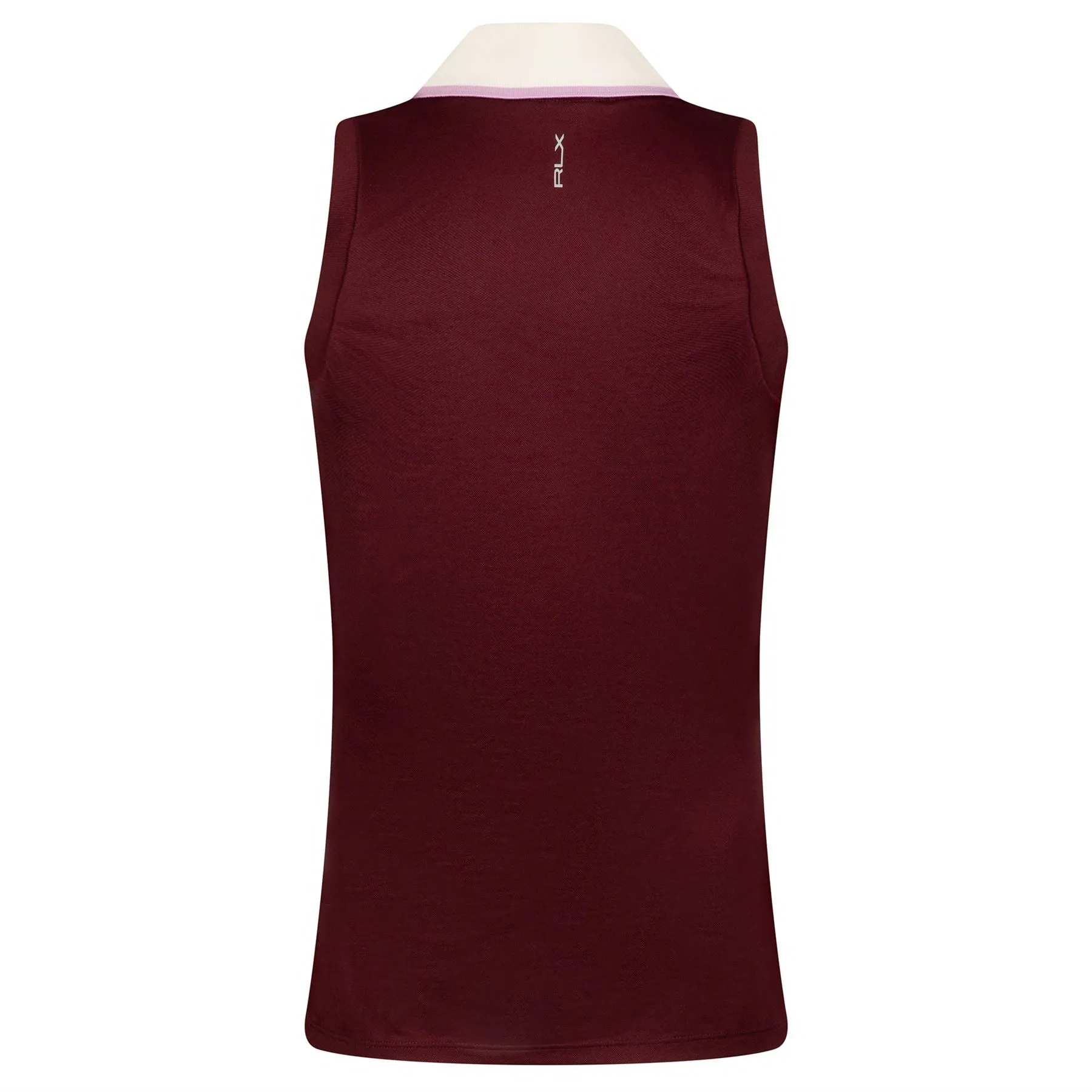 Womens Sleeveless Tour Pique Cricket Polo Harvard Wine/Light Mauve/Chic Cream - AW23