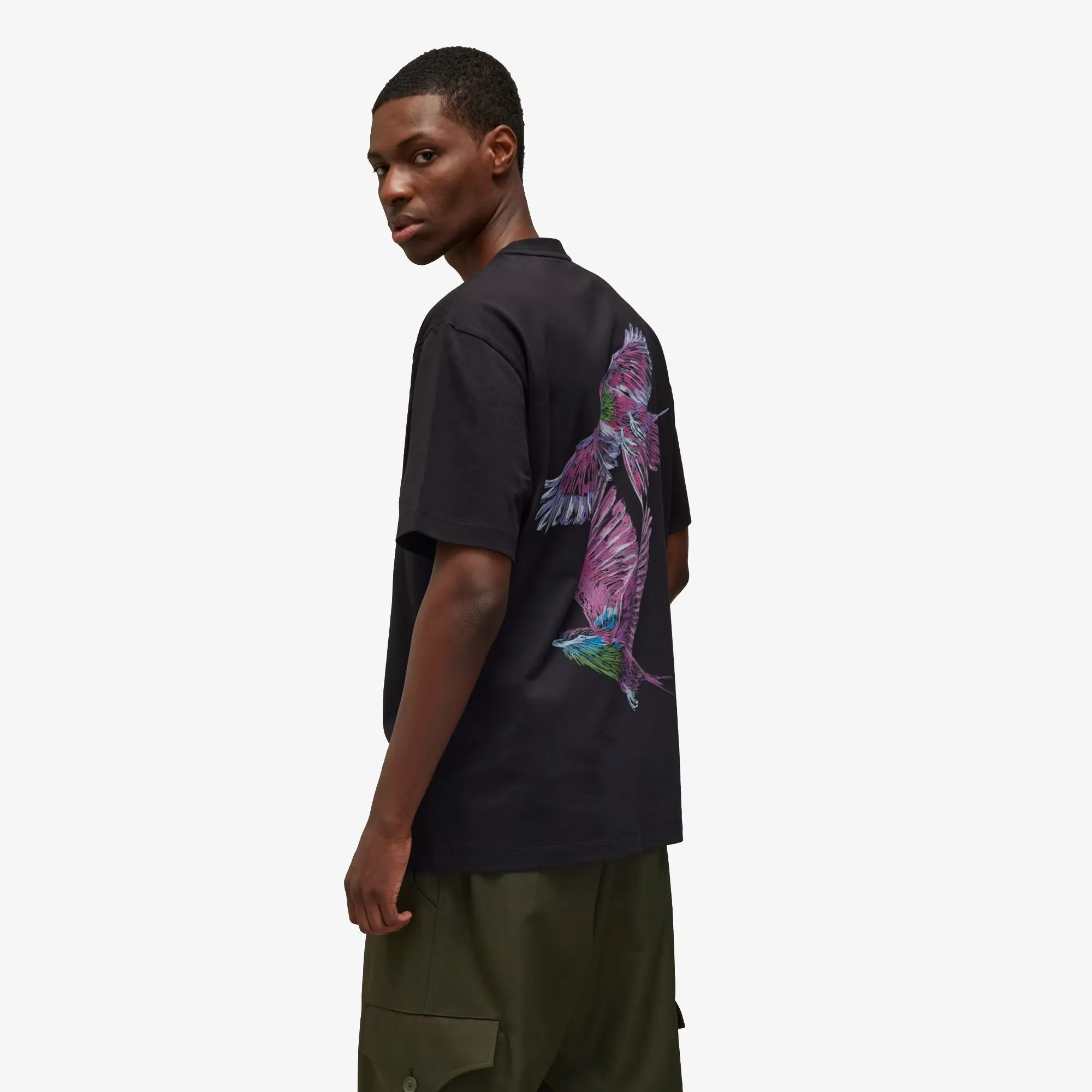 Y-3 | GRAPHIC SHORT SLEEVE TEE { BLACK