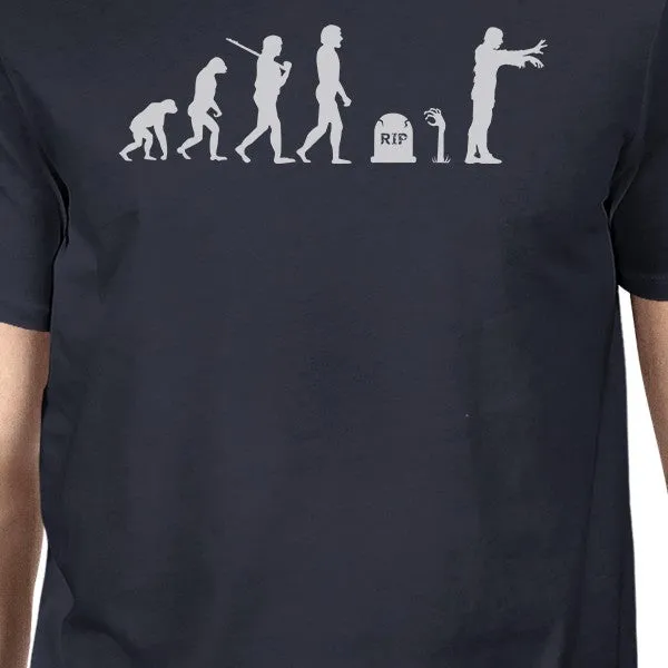 Zombie Evolution Mens Navy Shirt