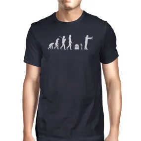 Zombie Evolution Mens Navy Shirt