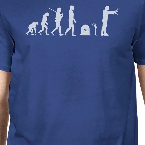 Zombie Evolution Mens Royal Blue Shirt